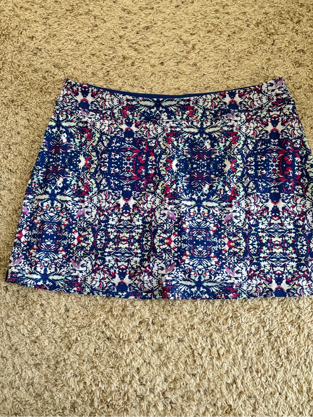 Tranquility by Colorado Clothing Size 2XL Workout Skort Blue/White/Pink Floral